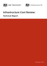 Infrastructure cost review - technical report