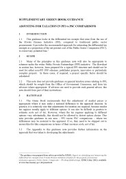 Adjusting for taxation in PFI vs PSC comparisons - supplementary green book guidance