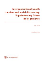 Intergenerational wealth transfers and social discounting - supplementary green book guidance