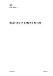 Investing in Britain's future. Cm 8669