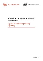 Infrastructure procurement routemap - a guide to improving delivery capability