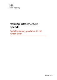 Valuing infrastructure spend - supplementary guidance to the green book