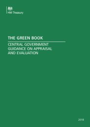 Green book. Central government guidance on appraisal and evaluation