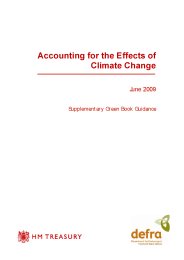 Accounting for the effects of climate change - supplementary green book guidance