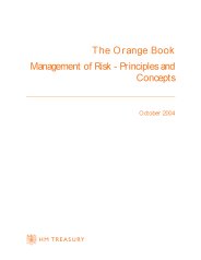 Orange book. Management of risk - principles and concepts