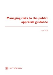 Managing risks to the public: appraisal guidance