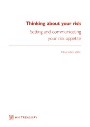Thinking about your risk - setting and communicating your risk appetite