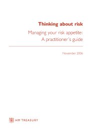 Thinking about risk - managing your risk appetite: a practitioner's guide