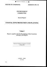 Coastal zone protection and planning (HC 17-I of session 1991-92)