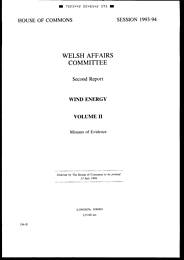 Wind energy (HC 336-II of session 1993-94)