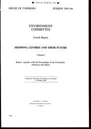 Shopping centres and their future (HC 359-I of session 1993-94)