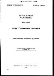 Water conservation and supply (HC 42-I of session 1996-97)