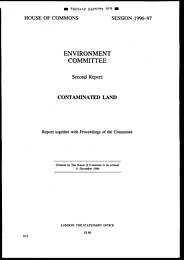 Contaminated land (HC 22-I of session 1996-97)