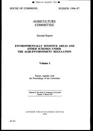 Environmentally sensitive areas and other schemes under the agri-environment regulation (HC 45-I of session 1996-97)