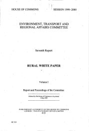 Rural white paper (HC 32-I of session 1999-2000)