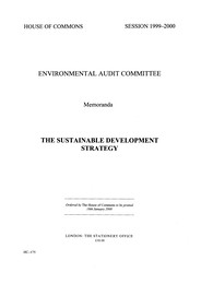 Sustainable development strategy (HC 175 of session 1999-2000)