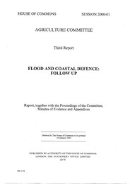 Flood and coastal defence: follow up (HC 172 of session 2000-01)