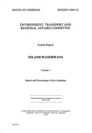 Inland waterways (HC 317-I of session 2000-01)