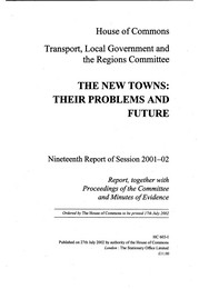 New towns: their problems and future (HC 603-I of session 2001-02)