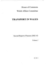 Transport in Wales (HC 205-I of session 2002-03)