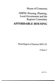 Affordable housing (HC 75-I of session 2002-03)