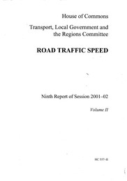 Road traffic speed (HC 557-II of session 2001-02)