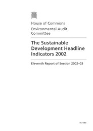 Sustainable development headline indicators 2002 (HC 1080 of session 2002-03)