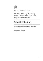 Social cohesion (HC 45-I of session 2003-04)