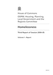 Homelessness (HC 61-I of session 2004-05)