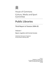 Public libraries (HC 81-I of session 2004-05)