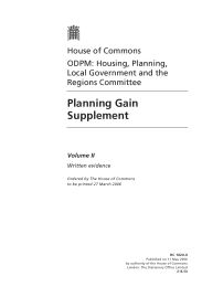 Planning gain supplement (HC 1024-II of session 2005-06)