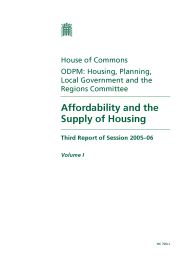 Affordability and the supply of housing (HC 703-I of session 2005-06)