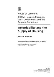 Affordability and the supply of housing (HC 703-II of session 2005-06)