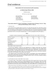 Reducing carbon emissions from transport (HC 981-II of session 2005-06)