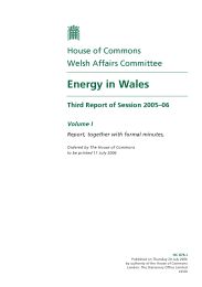 Energy in Wales (HC 876-I of session 2005-06)