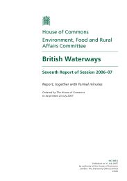 British waterways (HC 345-I of session 2006-07)