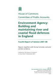 Environment Agency - building and maintaining river and coastal flood defences in England (HC 175 of session 2007-08)