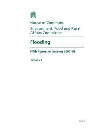 Flooding (HC 49-I of session 2007-08)