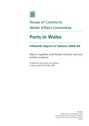 Ports in Wales (HC 601 of session 2008-09)