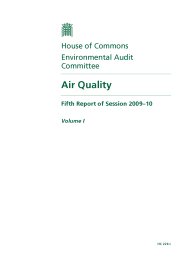 Air quality (HC 229-I of session 2009-10)