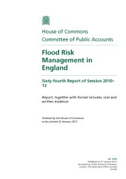 Flood risk management in England (HC 1659 of session 2010-12). Report, together with formal minutes, oral and written evidence