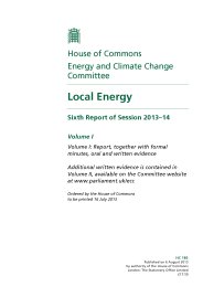 Local energy (HC 180 of session 2013-14). Volume I - report, together with formal minutes, oral and written evidence