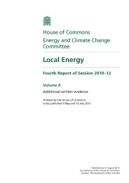 Local energy. Volume II - additional written evidence