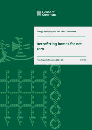 Retrofitting homes for net zero (HC 453 of session 2024-2025)