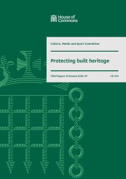 Protecting built heritage (HC 144 of session 2026-27)