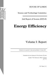 Energy efficiency (HL Paper 21-I of session 2005-06)