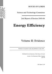 Energy efficiency (HL Paper 21-II of session 2005-06)
