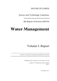 Water management (HL Paper 191-I of session 2005-06)