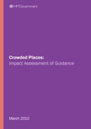 Crowded places - impact assessment of guidance