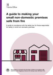 Guide to making your small non-domestic premises safe from fire